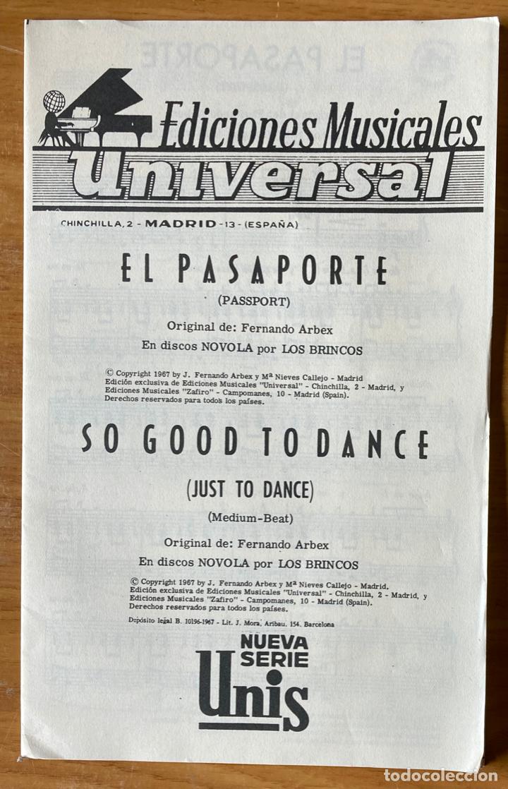 Partituras musicales: PARTITURA, EDICIONES MUSICALES - EL PASAPORTE, SO GOOD TO DANCE
