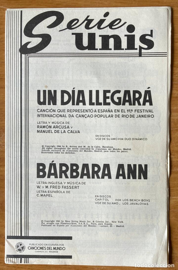 Partitions Musicales: PARTITURA, SERIE UNIS - UN DIA LLEGARA - BARBARA ANN