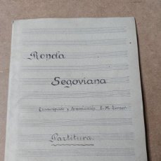 Partituras musicales: RONDA SEGOVIANA. POR E.M.TORNER