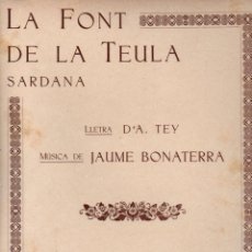 Partituras musicales: TEY / BONATERRA : LA FONT DE LA TEULA - SARDANA (MUSICAL EMPORIUM)