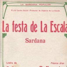 Partituras musicales: F. GAY / P. MERCADER : LA FESTA DE LA ESCALA - SARDANA (SARDANA POPULAR)