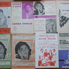 Partituras musicales: LOTE 8 PARTITURAS 1951-1974 EDICIONES HERSANT HISPANIA GRAFISPANIA JULIAN PRIETO RARAS!!