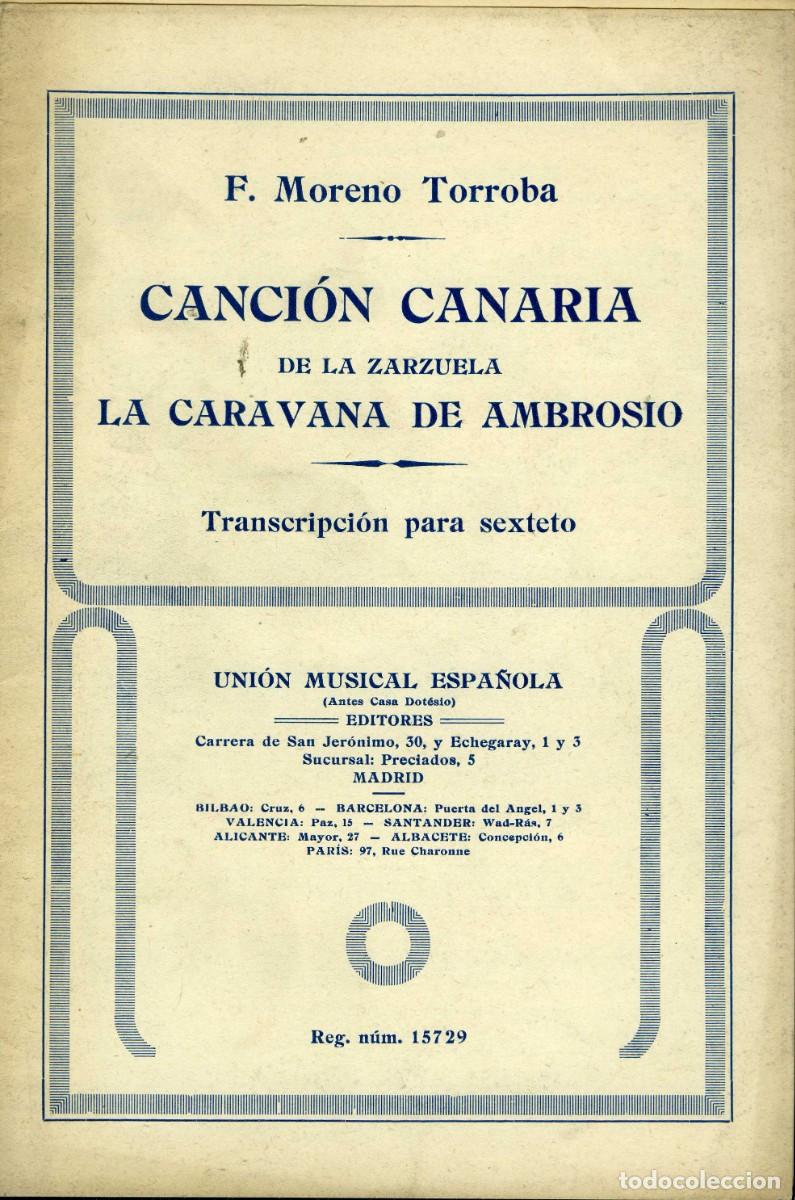 moreno torroba canci n canaria de la carabina Buy Antique