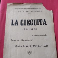 Partituras musicales: LA CIEGUITA - CARLITOS GARDEL
