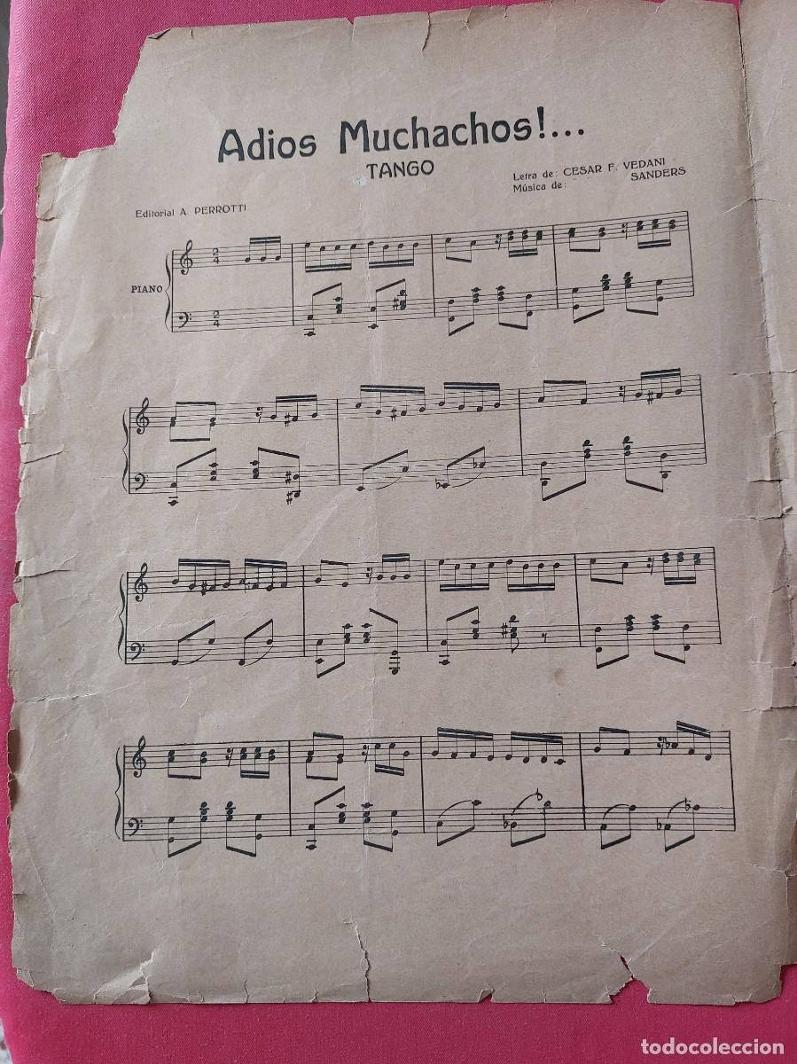 Partituras musicales: Adios muchachos- tango- editorial Perrotti - Foto 2
