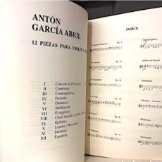 Partiture musicali: ANTÓN GARCIA ABRIL : DOCE PIEZAS PARA VIOLÍN Y PIANO. (PARTITURA. PÁGINAS NOTADAS.