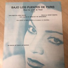 Partituras musicales: PARTITURA DE MÚSICA , VALS BAJO LOS PUENTES DE PARÍS .
