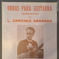 Partiture musicali: SÁNCHEZ GRANADA. CÉLEBRE SERENATA DE SCHUBERT, TRANSCRITA PARA GUITARRA. UME, 1936. PARTITURA.