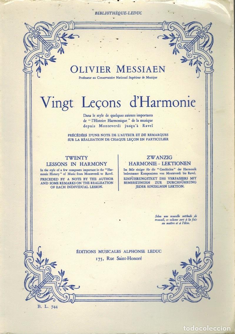 Partituras musicales: VINGT LE&Ccedil;ONS D&acute;HARMONIE - Foto 1
