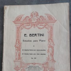 Partituras musicales: E.BERTINI - ESTUDIOS PARA PIANO.