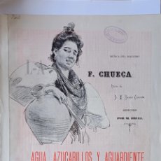Partituras musicales: PARTITURA DE LA ZARZUELA ”AGUA, AZUCARILLOS Y AGUARDIENTE” (FEDERICO CHUECA): VALS. ED. HERRES