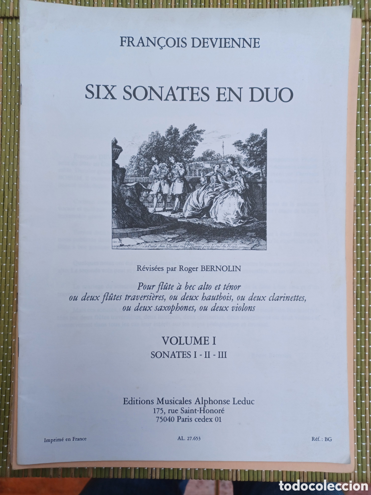 Partituras musicales: Fran&ccedil;ois Devienne: 6 Sonates en Duo Vol.1 - Foto 1
