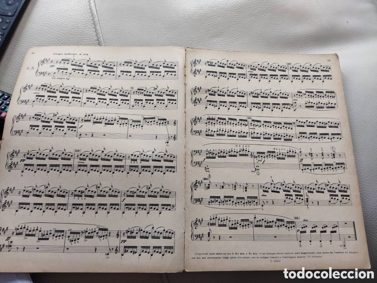 Partituras musicales: 60 Studi per pianoforte / G.B. Cramer - Foto 3