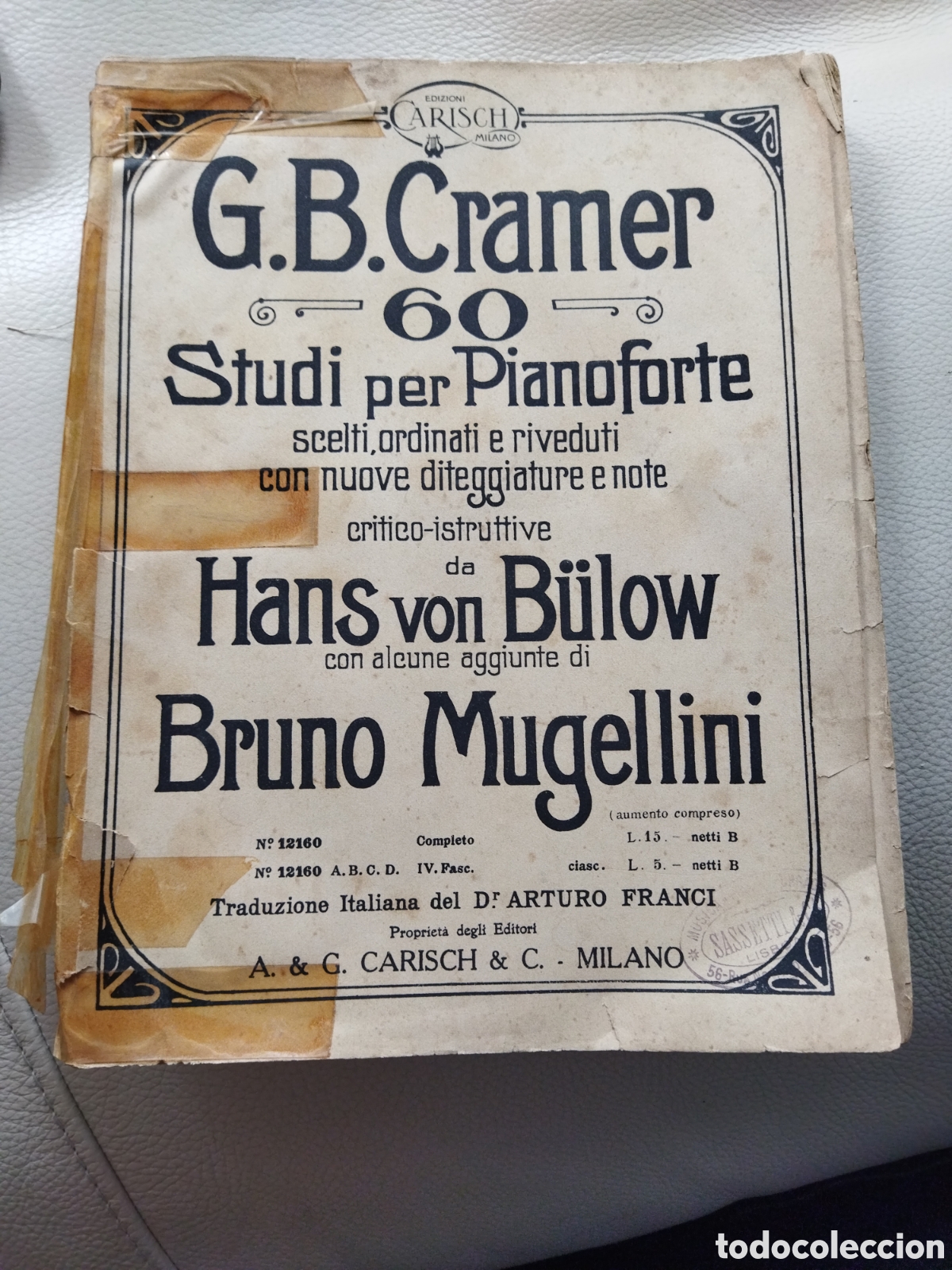 Partituras musicales: 60 Studi per pianoforte / G.B. Cramer - Foto 1