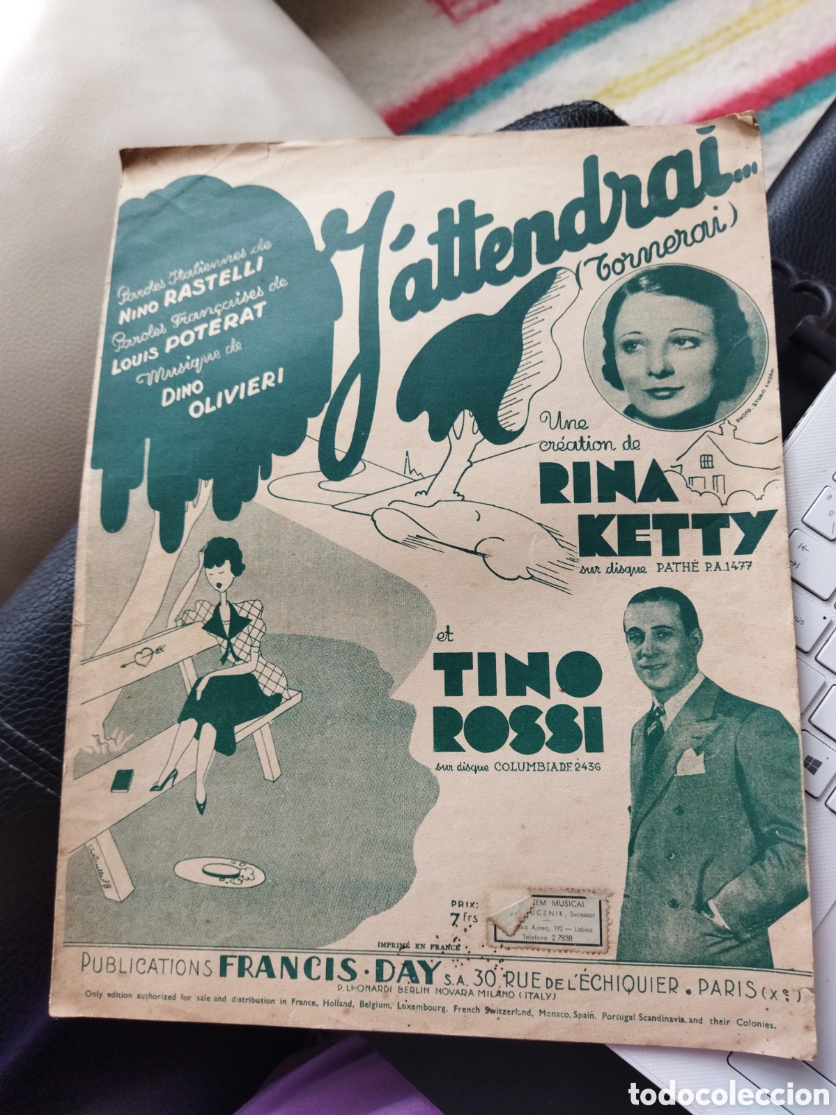 Musical scores: J&aacute;ttendrai... (Tornerari)/ Rita Ketty et Tino Rossi, Divini Olivieri, mus.