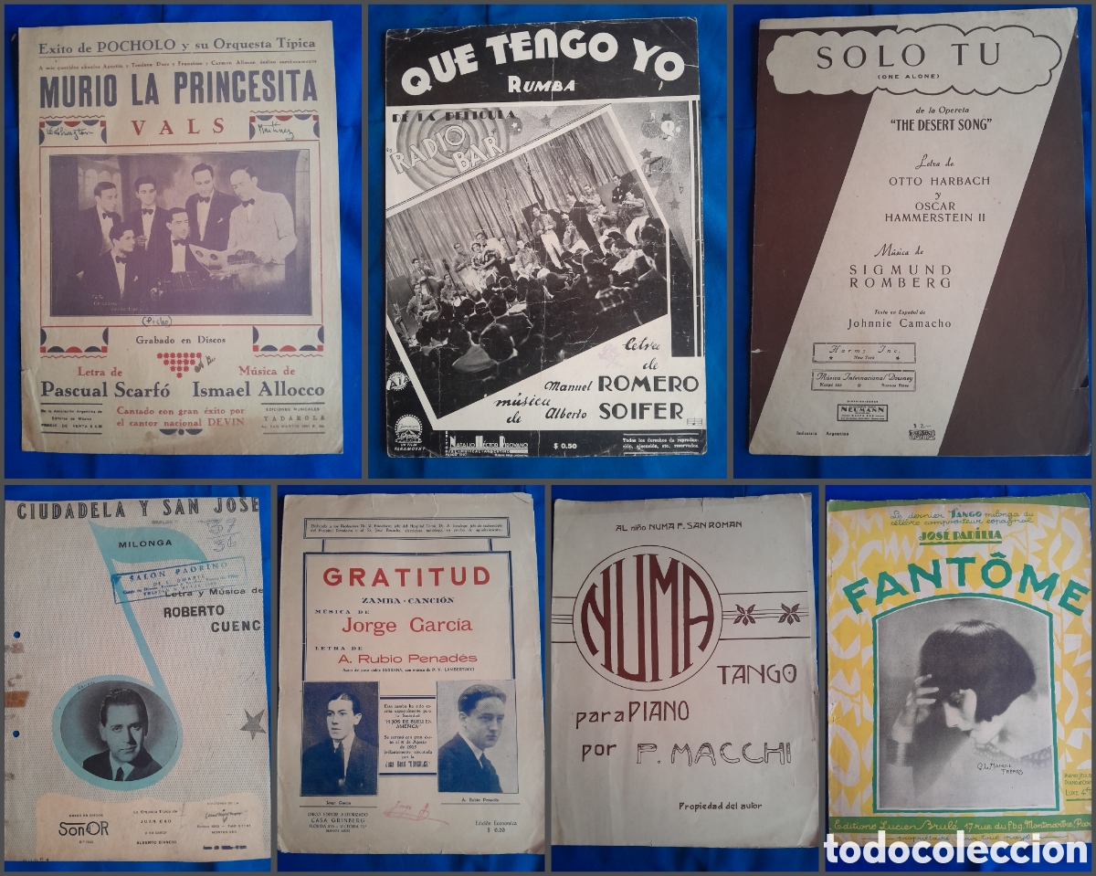 Musical scores: Siete antiguas partituras de tango, Vals y otros generos