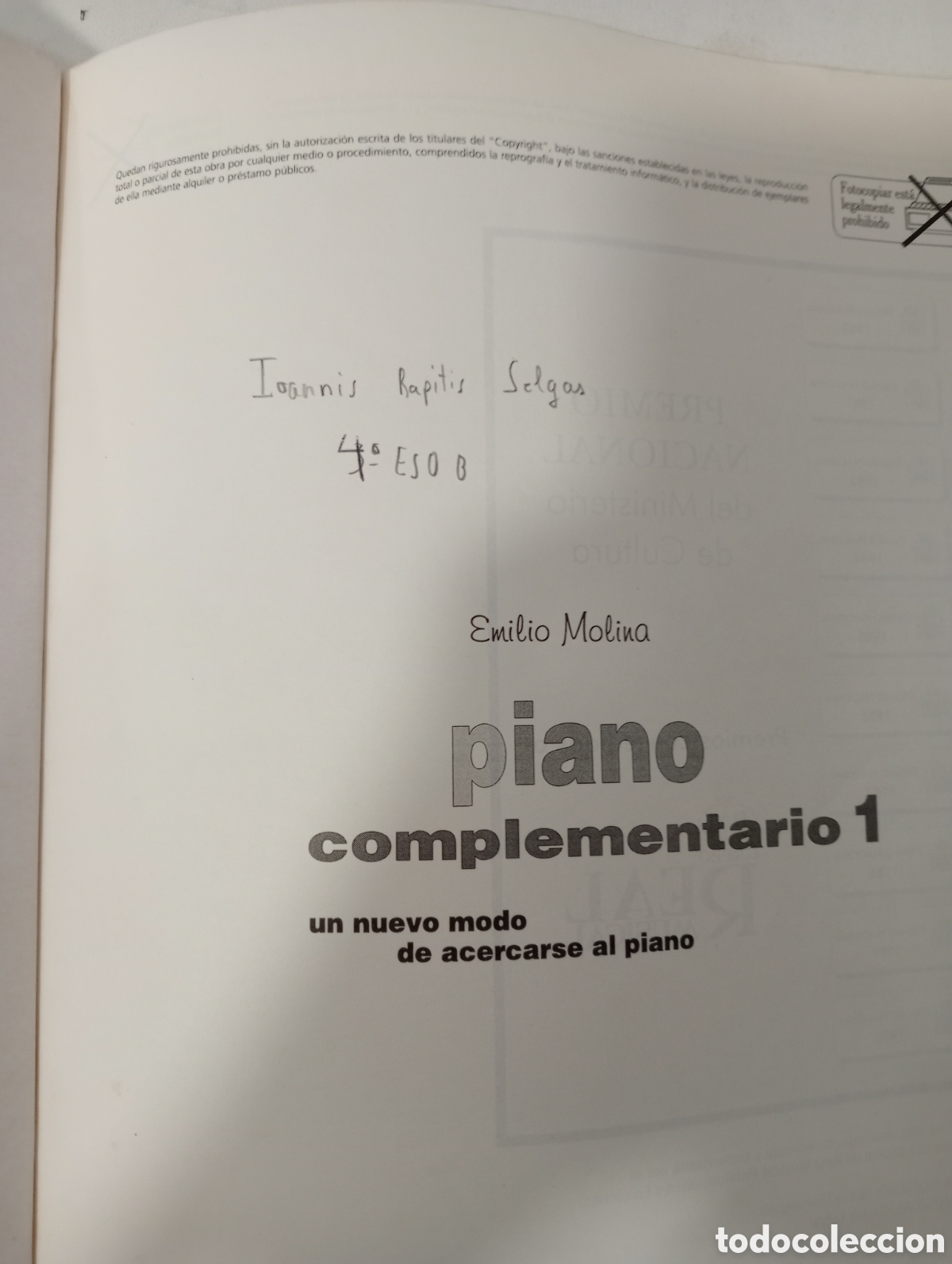 Partituras musicales: Piano complementario 1 - Emilio Molina - Foto 5
