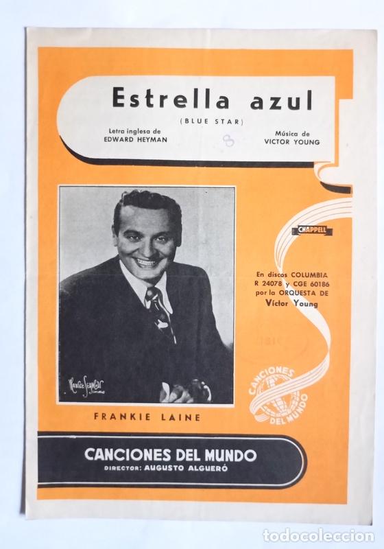 Partituras musicais: PARTITURA DE LA CANCION ESTRELLA AZUL - FRANKIE LANE