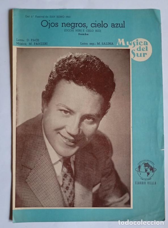 Partituras musicais: PARTITURA DE LA CANCION OJOS NEGROS, CIELO AZUL - CLAUDIO VILLA
