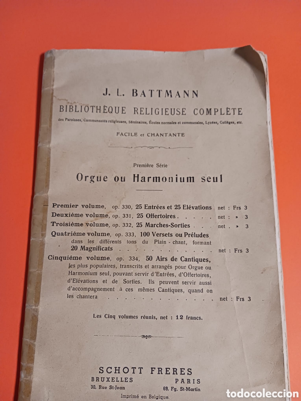 Partituras musicales: Partitura J.L BATTMAN. Primera serie.