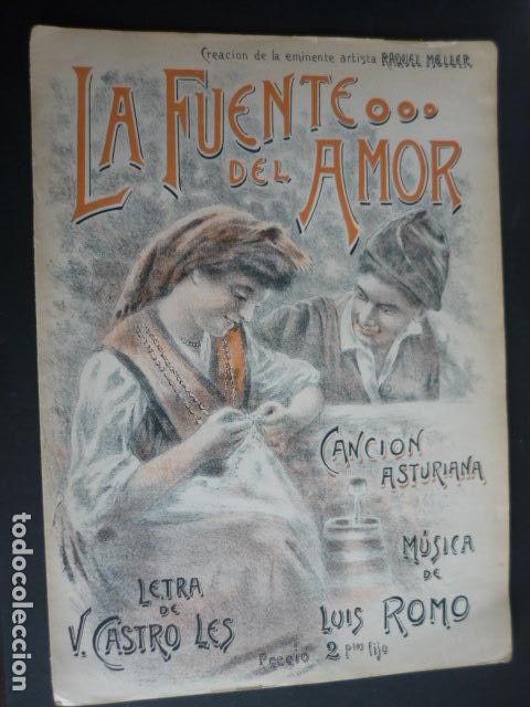 Partituras musicales: LA FUENTE DEL AMOR CANCION ASTURIANA TIPOS ASTURIANOS PARTITURA RAQUEL MELLER