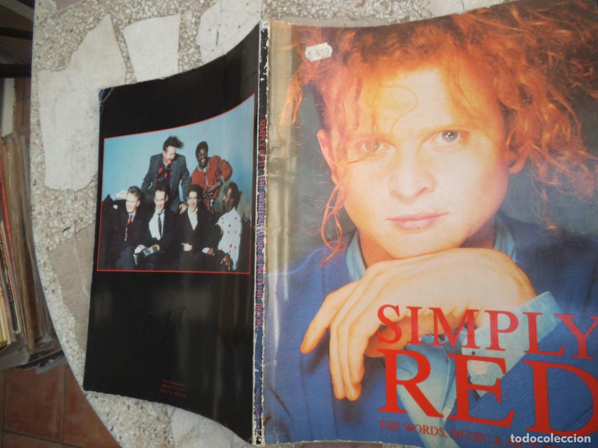Partituras musicales: simply red, the words music & picture book, partituras con fotos, en ingles, 23x31, 1987, 112 pagina