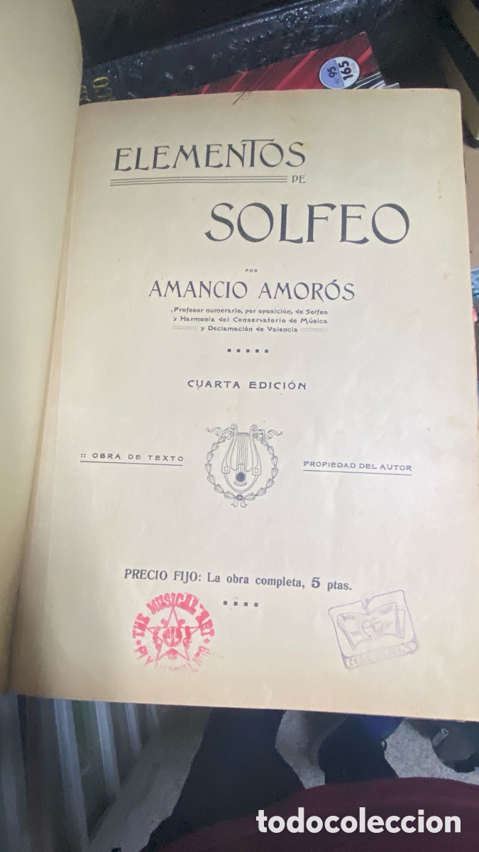 Partituras musicales: Elementos de Solfeo &ndash; Amancio Amor&oacute;s &ndash;