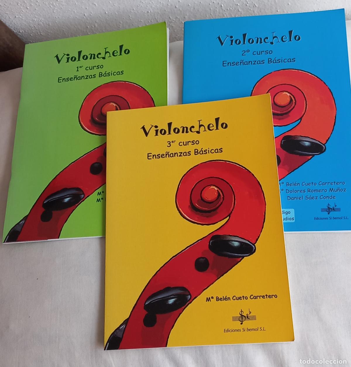 Partituras musicales: Violonchelo, Ense&ntilde;anzas B&aacute;sicas. Cursos 1&ordm;, 2&ordm; y 3&ordm;. M&ordf; Belen Cueto, Dolores Romero, Daniel S&aacute;ez