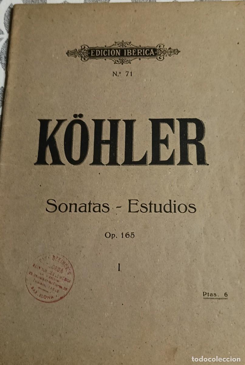 Partituras musicales: KOHLER. Sonata Estudios Op. 165