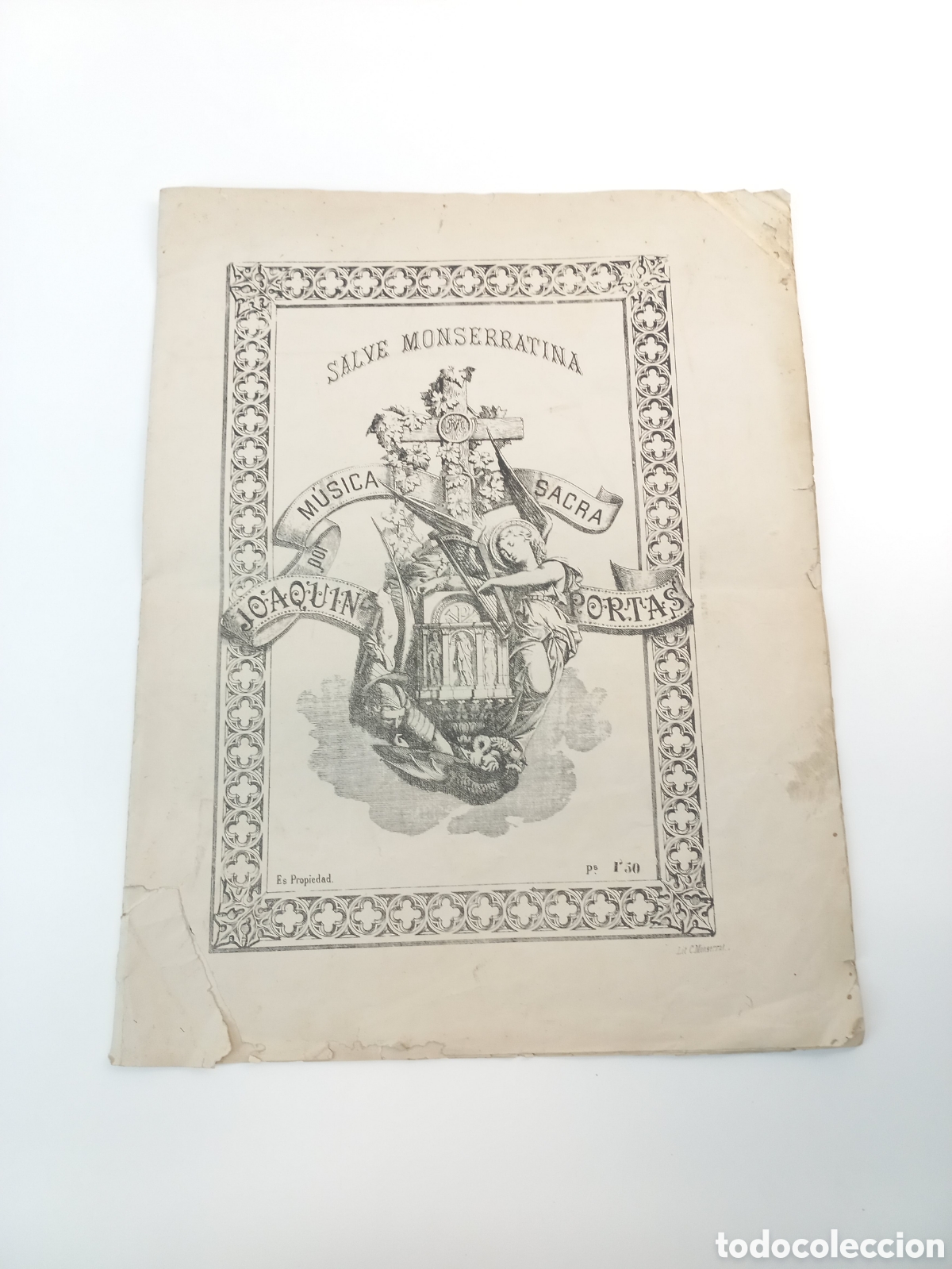 Partituras musicales: Salve Montserratina. Coro de Soehantres. Portas.