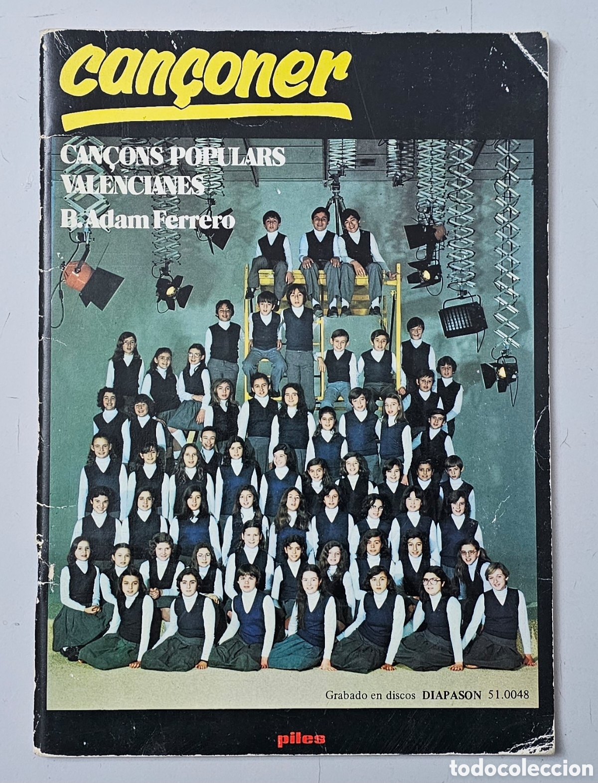 Partituras musicales: LIBRO CAN&Ccedil;ONER CAN&Ccedil;ONS POPULARS VALENCIANES de B. Adam Ferrero (Espa&ntilde;a - Piles/Diapason - 1979)