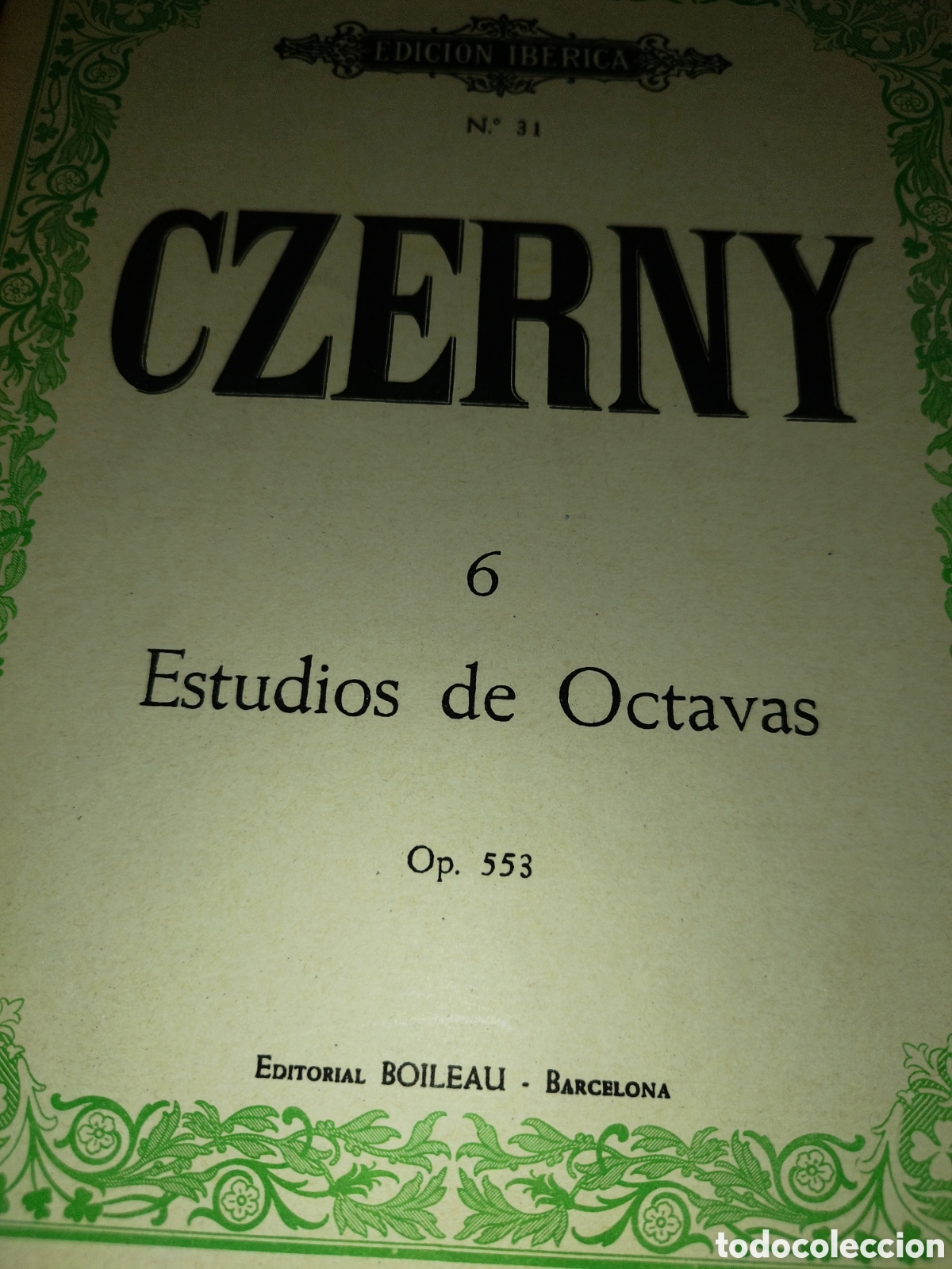 Partituras musicales: PARTITURAS. CZERNY: 6 ESTUDIOS DE OCTAVAS Op. 553. ED. BOILEAU