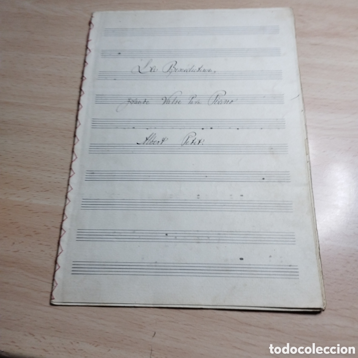 Partituras musicales: Partitura Manuscrita. La Benedictine. Grande Valse para piano. Albert Petit. + Tango para piano.