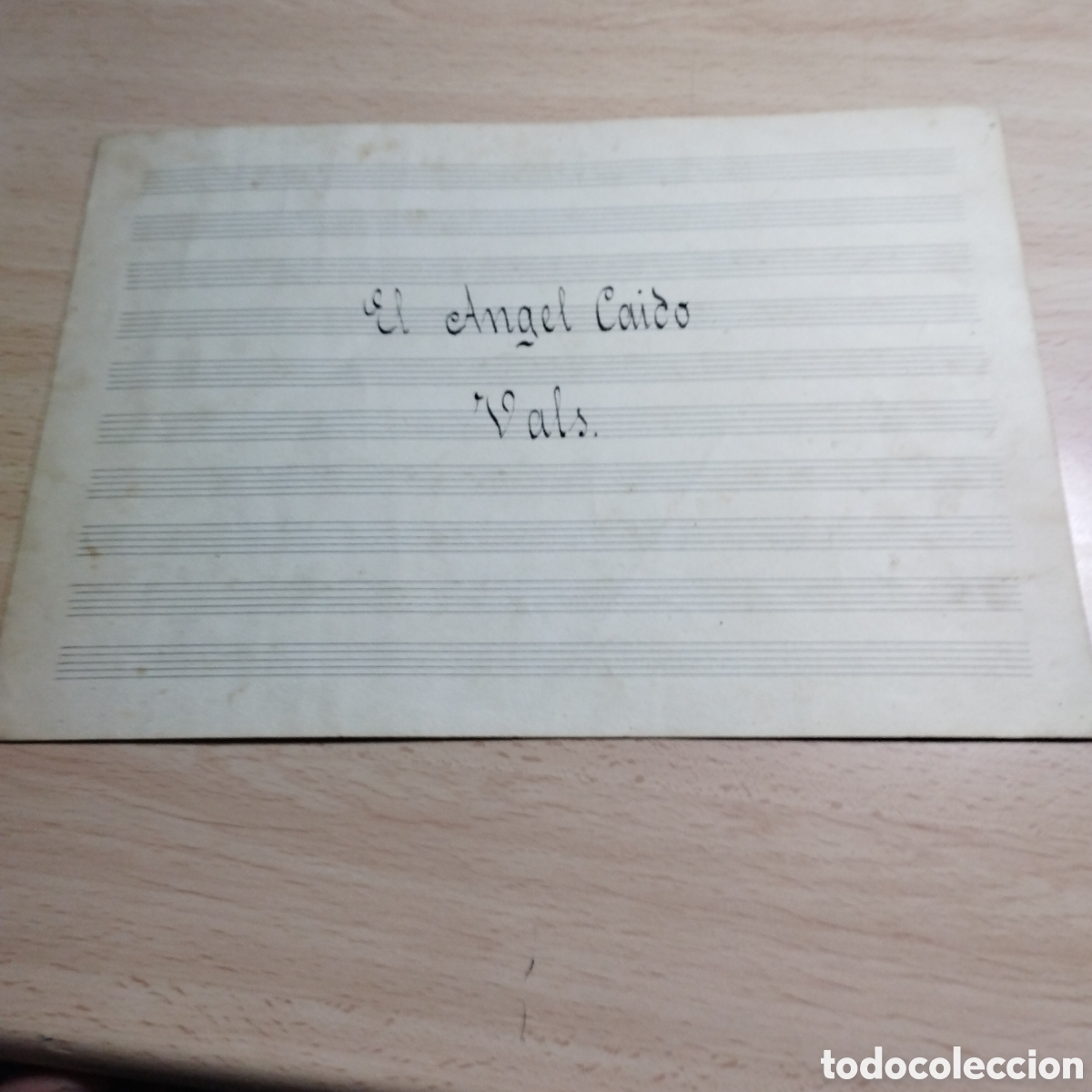 Partituras musicales: Partitura Manuscrita. El &aacute;ngel ca&iacute;do. Vals + lecciones de solfeo en compasillo + tresillos.