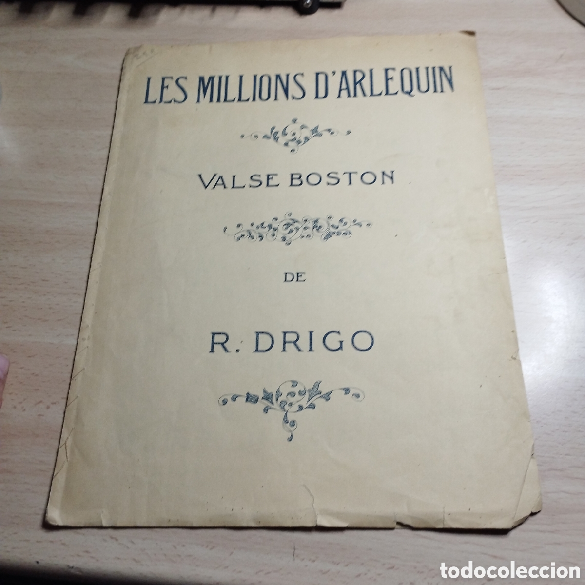 Partituras musicales: Partitura. Les millions d'Arlequin. Valse Boston. Rich Drigo.