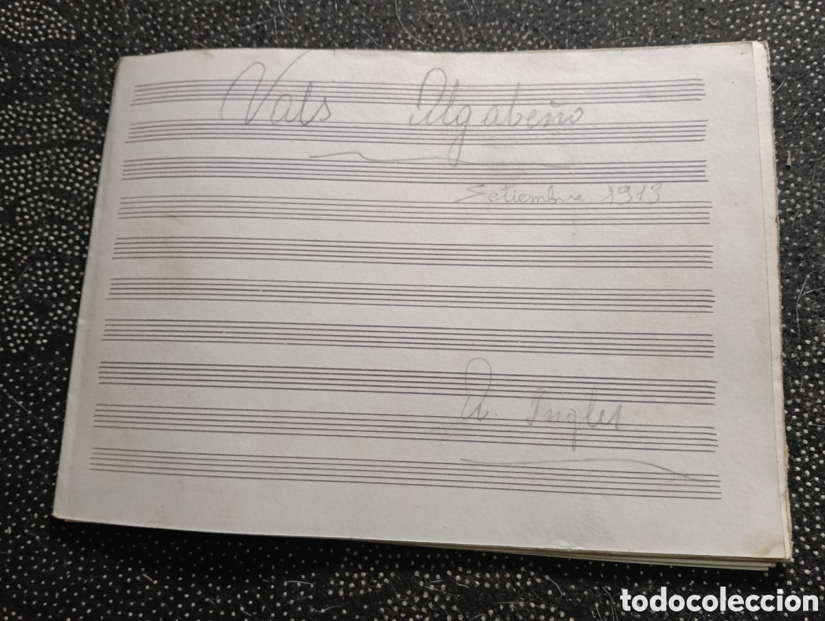 Partituras musicales: Partitura de 1910-15, Vals Algabe&ntilde;o por Antonio &Aacute;ngeles, 8 p&aacute;ginas, no se si est&aacute; completo.