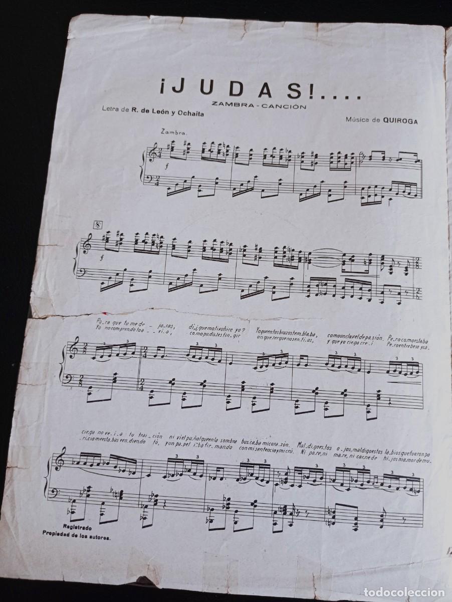 Partituren: PARTITURA - &iexcl; JUDAS ! - MADRID 1941 - TRES P&Aacute;GINAS