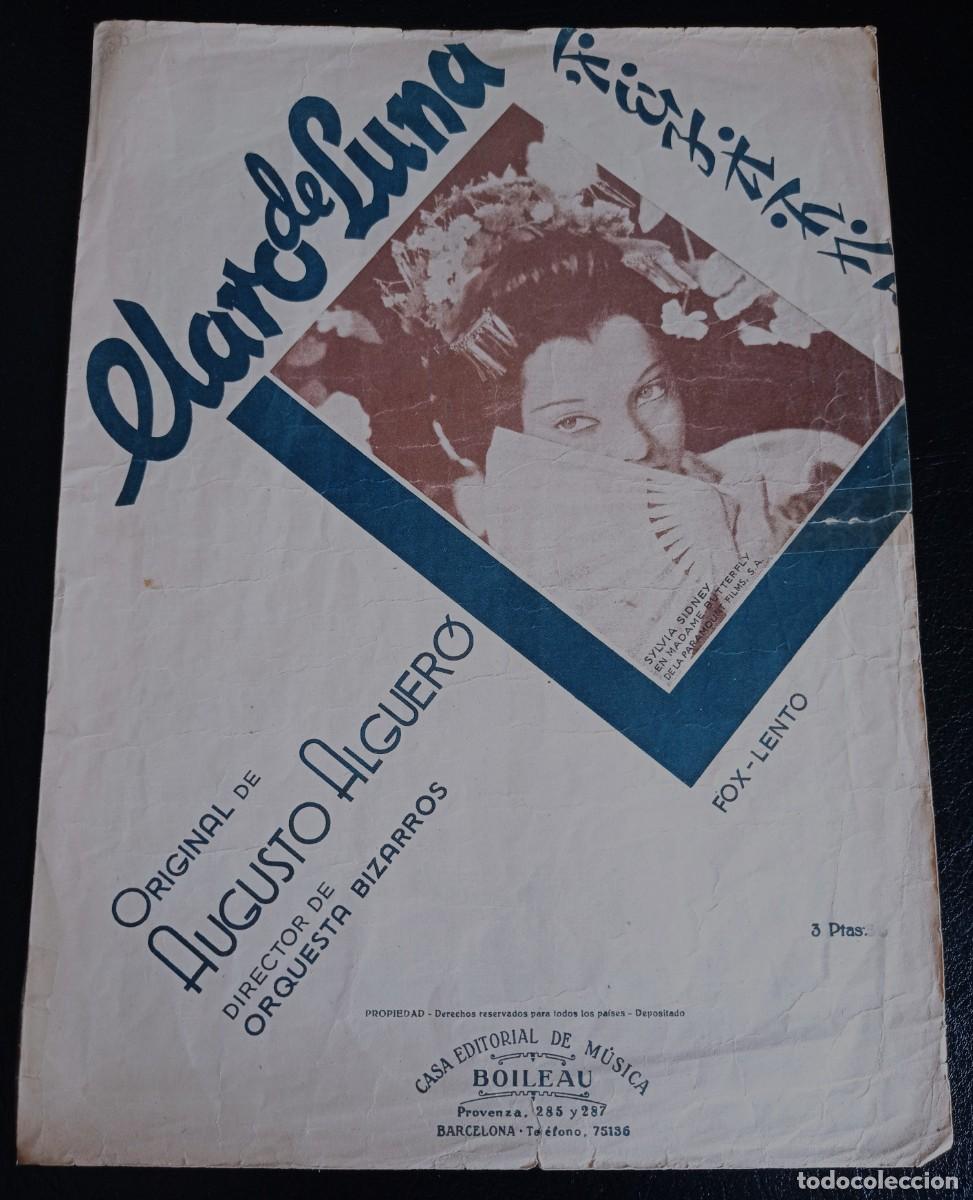 Partituras musicales: PARTITURA - CLARO DE LUNA - AUGUSTO ALGUER&Oacute; - TRES P&Aacute;GINAS