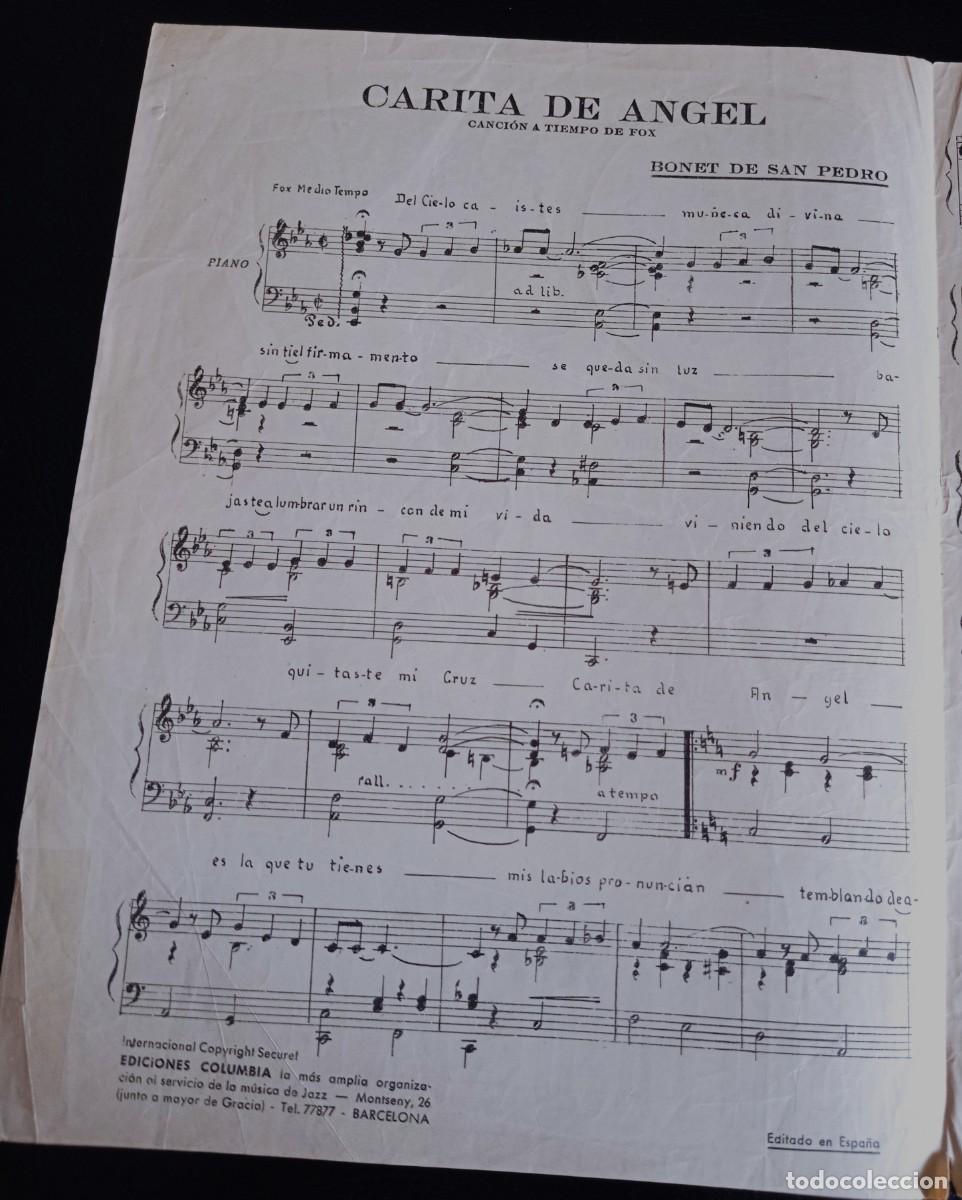 Partituras musicais: PARTITURA - CARITA DE ANGEL - BONET DE SAN PEDRO - TRES P&Aacute;GINAS