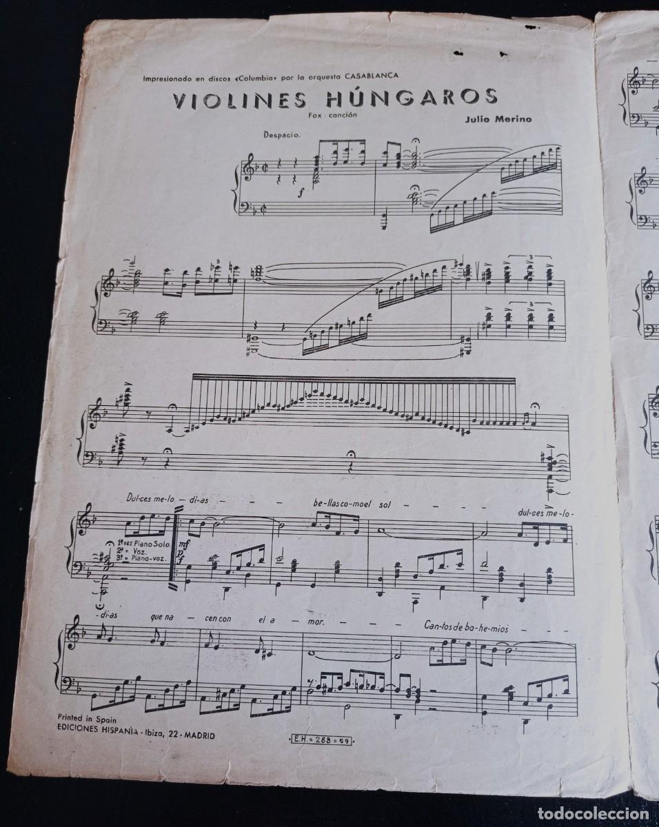 Partituras musicais: PARTITURA - VIOLINES H&Uacute;NGAROS - JULIO MERINO - TRES P&Aacute;GINAS