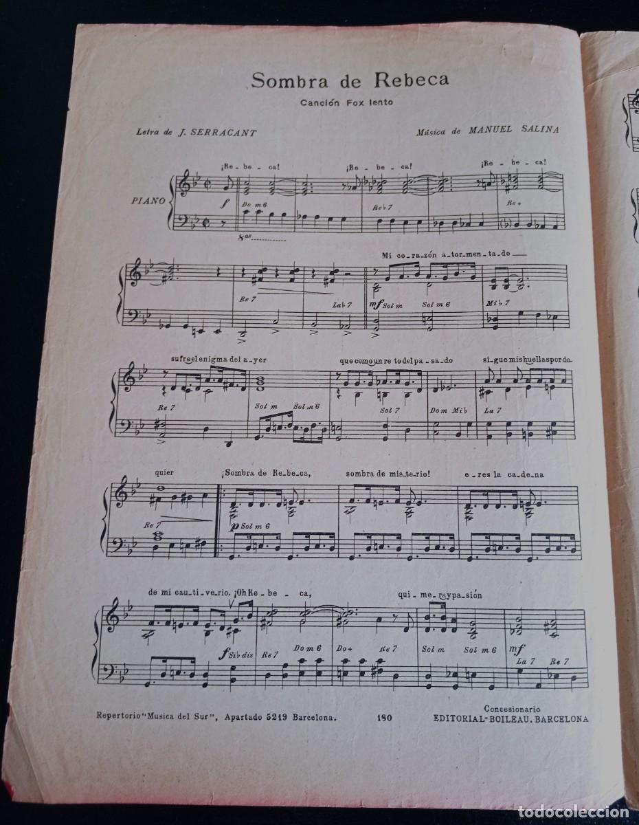 Partituren: PARTITURA - SOMBRA DE REBECA - MANUEL SALINA - TRES P&Aacute;GINAS