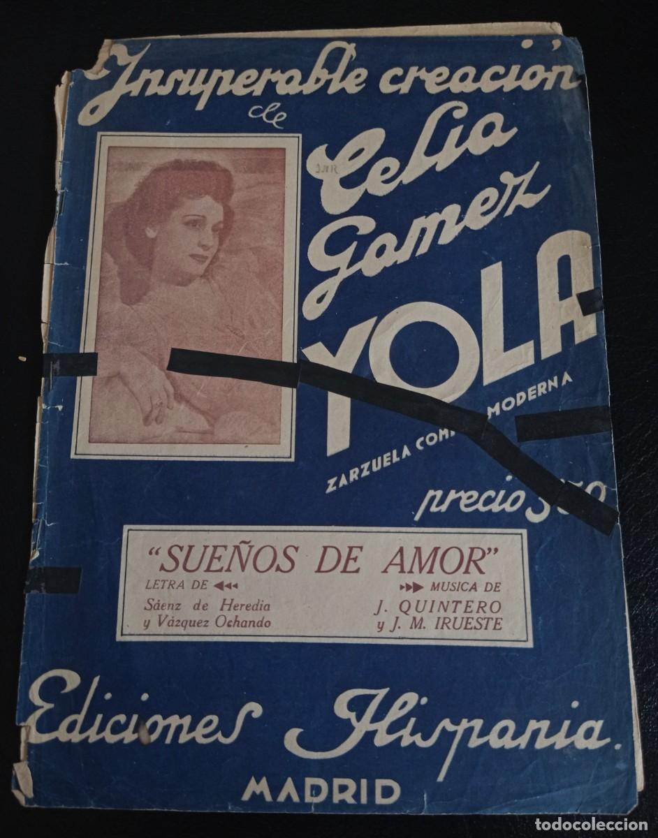 Partituras musicales: PARTITURA - YOLA - SUE&Ntilde;OS DE AMOR - SAINZ DE HEREDIA - TRES PAGINAS