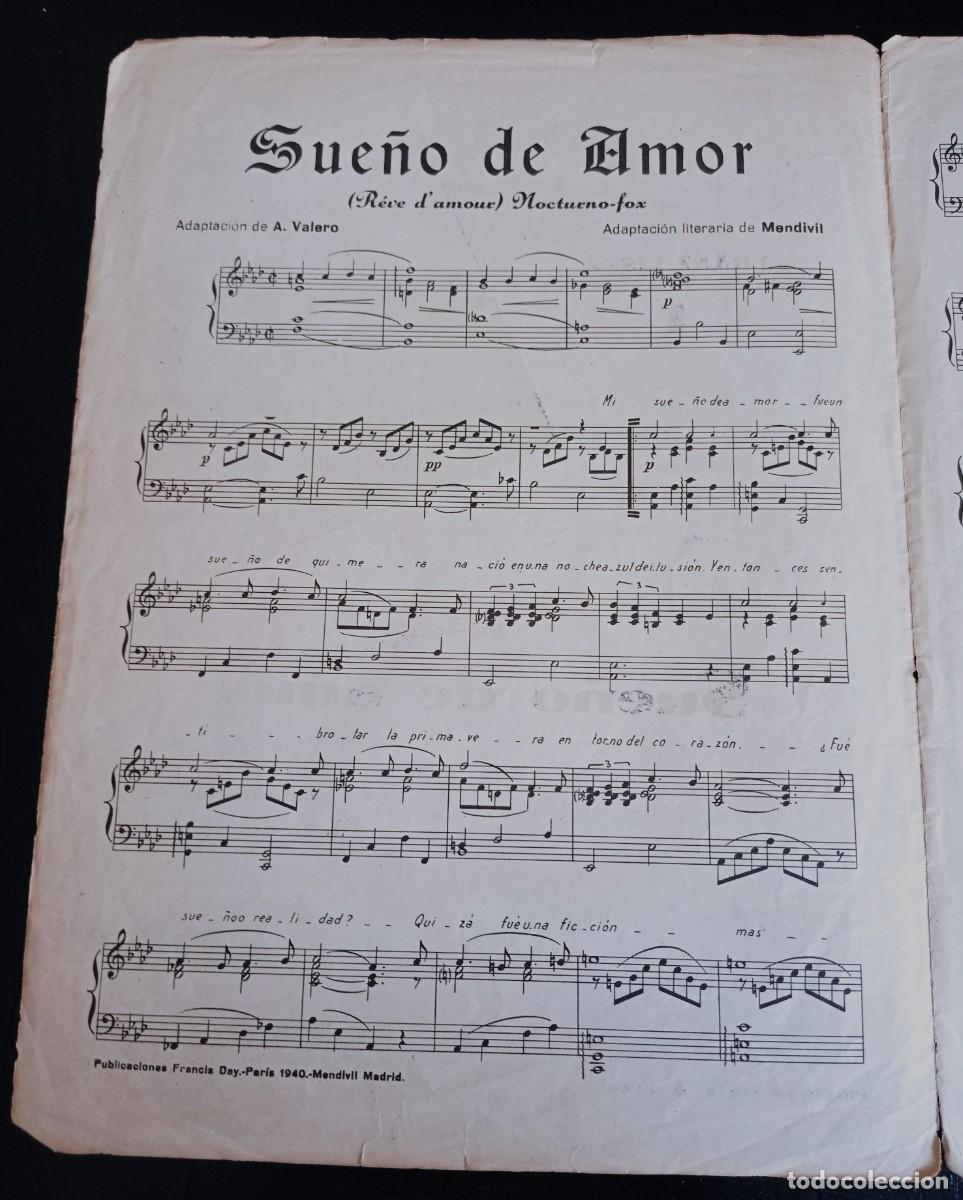 Musical scores: PARTITURA - SUE&Ntilde;O DE AMOR - MADRID 1940 - ADAPTACI&Oacute;N A . VALERO - TRES P&Aacute;GINAS