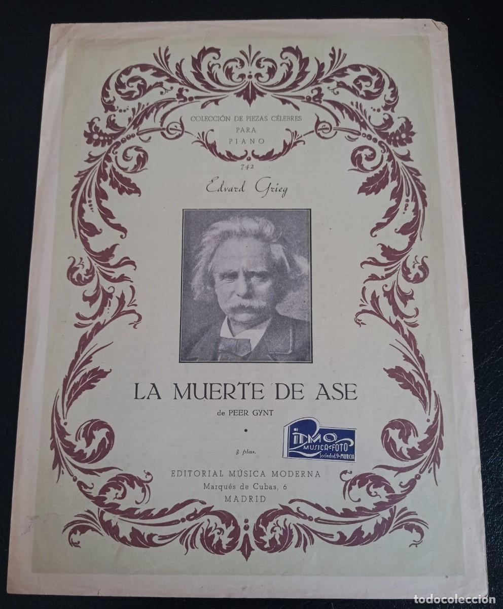 Partituras musicales: PARTITURA - LA MUERTE DE ASE - EDVARD GRIEG - TRES P&Aacute;GINAS