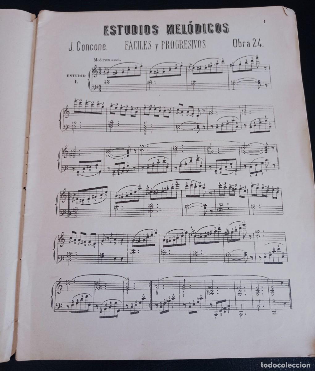 Partituras musicales: PARTITURA - ESTUDIOS MEL&Oacute;DICOS - J. CONCONE - VEINTIUNA P&Aacute;GINAS