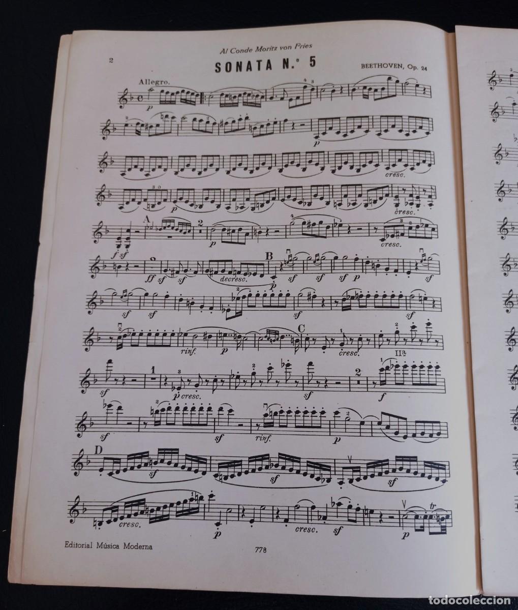 Partituras musicales: PARTITURA - SONATA N&ordm; 5 - BETHOVEN - VEINTISIETE P&Aacute;GINAS