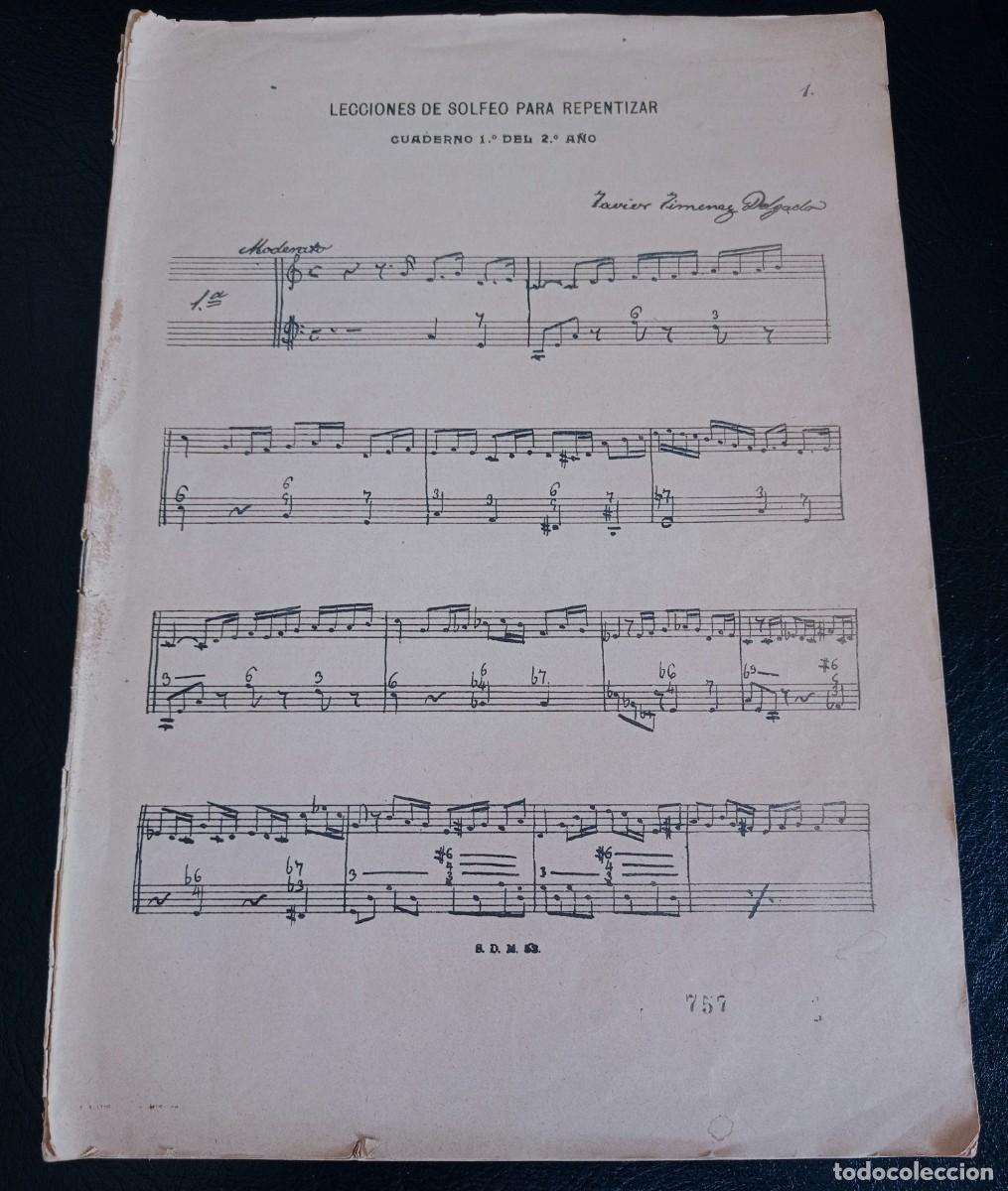 Partituras musicales: PARTITURA - LECCIONES SOLFEO PARA REPENTIZAR - CUADERNO I&ordm; - 2&ordm; A&Ntilde;O