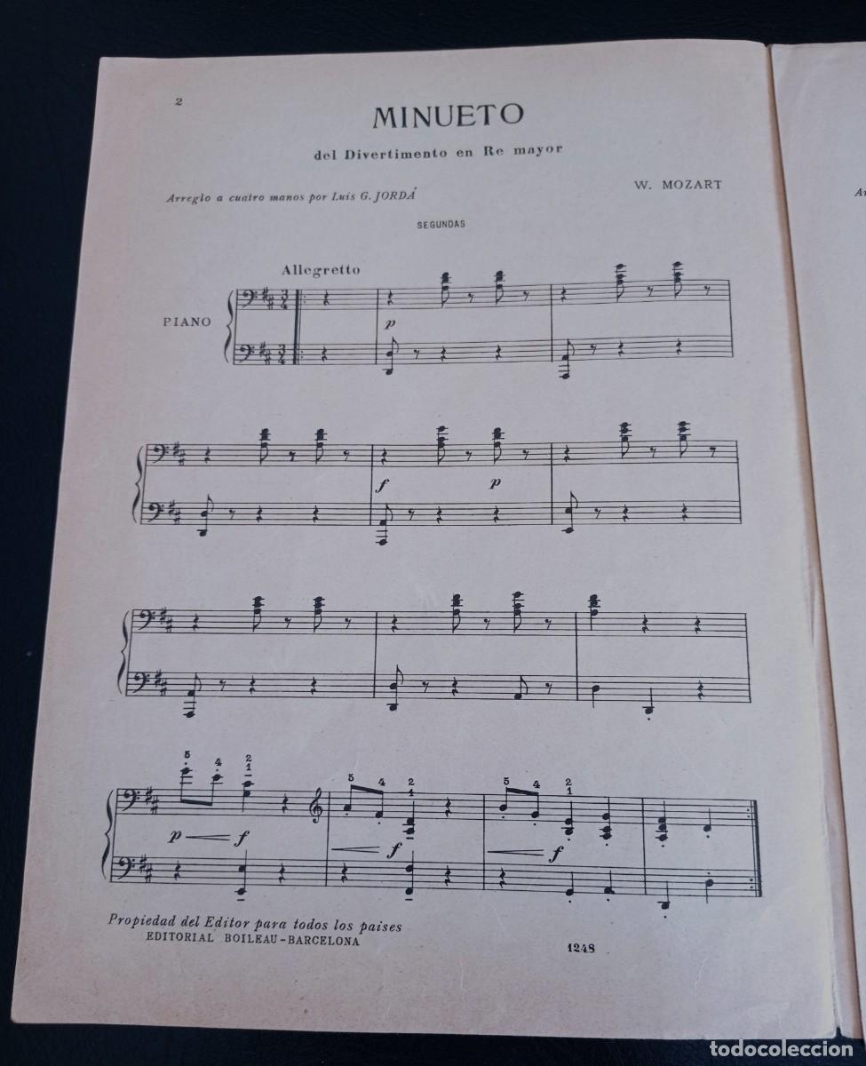 Partituras musicales: PARTITURA - MINUETO - W . MOZART - SIETE P&Aacute;GINAS