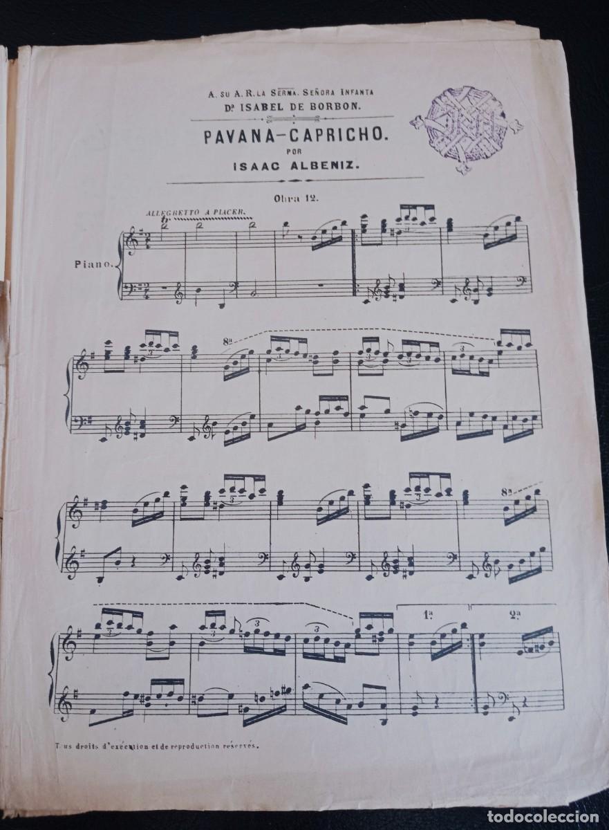 Partituras musicales: PARTITURA - PAVANA - CAPRICHO - ISAAC ALB&Eacute;NIZ - CINCO P&Aacute;GINAS