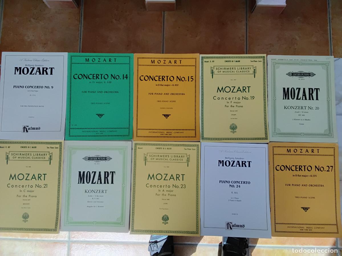 Partituras musicales: 10 Mozart Piano Concertos Partituras para Piano y 2nd Piano